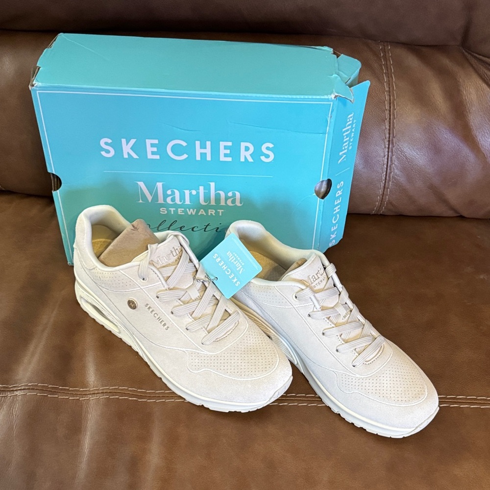 Skechers Martha Stewart Light Beige Athletic Sneakers
